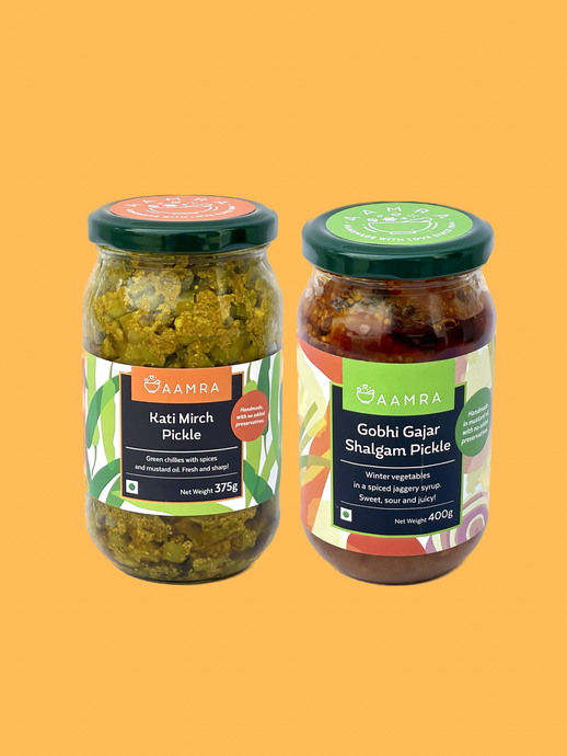 Fresh Pickle Combo- Gobhi Gajar Shalgam & Kati Mirch Pickle